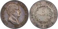 France 5 Francs Bonaparte Premier Consul  AN 12 Paris unz très rare Qualité