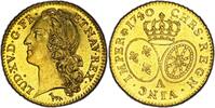 France 1740 Louis XV Louis d'or au Bandeau Paris FDC PCGS MS64 flan miroir Top Pop