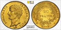 France 20 Francs Bonaparte  or AN12 Paris Superbe PCGS AU55 rare
