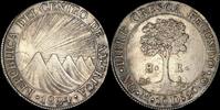 8 reales 1824 NG M GUATEMALA rare NGC AU53 Superbe rare