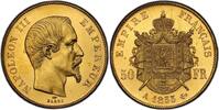 France 50 Francs 1855 Napoléon III  or Paris NGC MS63 Flan miroir SPL à FDC Prooflike