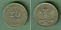 Montenegro MONTENEGRO 20 Para 1908 f.vz selten