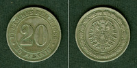 Kleinmünzen 20 Pfennig DEUTSCHES REICH 20 Pfennig 1888 E (J.6) ss+