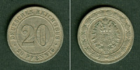 Kleinmünzen 20 Pfennig DEUTSCHES REICH 20 Pfennig 1888 J (J.6) ss+