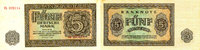 Banknoten 5 DEUTSCHE MARK DDR: 1948 Ro.342b II+ -