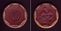 Medaillen Notgeld Token 10 Mark Notgeld SACHSEN Porzellan 1920 vz-st selten! -
