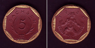 Medaillen Notgeld Token 5 Mark Notgeld SACHSEN Porzellan 1920 vz-st selten! -