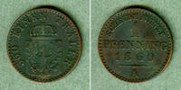 Altdeutschland 1 Pfennig Preussen 1 Pfenning 1860 A ss -