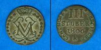  1806 Altdeutschland Jülich Berg 3 Stüber 1806 R  ss-vz  selten ss-vz