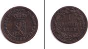 Altdeutschland Nassau 1 Kreuzer 1861 ss -
