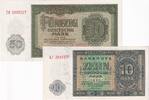 Banknoten 50 DEUTSCHE MARK Lot: DDR 2x Banknote 10 + 1948 I- -