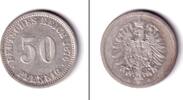 Deutsches Kaiserreich 50 Pfennige DEUTSCHES REICH 50 Pfennig 1876 J (J.7) f.ss -