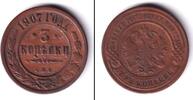 Russland & UdSSR 3 Kopeken Russland 1907 f.ss selten! -