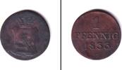 Altdeutschland 1 Pfennig Sachsen 1833 G f.ss -