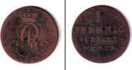 Altdeutschland 1 Pfennig Hannover 1827 C f.ss -