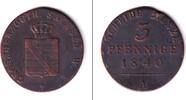 Altdeutschland 3 Pfennig Sachsen Weimar und Eisenach 3 Pfennige 1840 A ss -