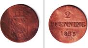Altdeutschland 2 Pfennig Bayern 2 Pfennige 1835 s-ss selten -