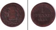 Altdeutschland 1 Pfennig Sachsen Coburg und Gotha 1841 G s-ss selten -