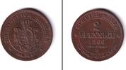 Altdeutschland 2 Pfennig Sachsen 2 Pfennige 1866 B ss+ -