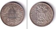 Deutsches Kaiserreich 1 Mark Deutsches Reich 1911 F (J.17) ss-vz -