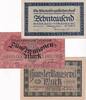 Banknoten 10.000 Mark Lot: 3x WÜRTTEMBERG Inflation 1923 WTB13 WTB16 WTB19 III+ -