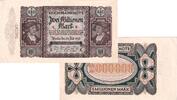 Banknoten 2 Mio. Mark 2 MILLIONEN MARK 1923 Ro.89b I-II -