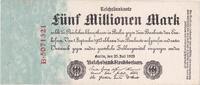 Banknoten 5.000.000 Mark 5 MILLIONEN MARK 1923 Ro.94 I- -