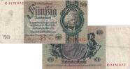 Banknoten 50 REICHSMARK 1933 Ro.175a Friedensdruck III-IV -