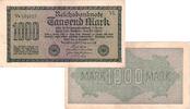 Banknoten 1.000 Mark 1000 MARK 1922 Ro.75mFc FEHLDRUCK II selten -