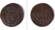 Altdeutschland 1 Grosz Sachsen Polen 1812 IB ss selten -