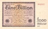 Banknoten Mark 1 BILLION MARK 1923 Ro.131d II+ selten -