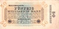 Banknoten 50 Milliarden Mark 50 MILLIARDEN MARK 1923 Ro.116h III+ -