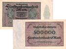 Banknoten 500000 Mark 500.000 MARK 1923 Ro.87b II -