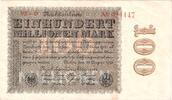 Banknoten 100.000.000 Mark 100 MILLIONEN MARK 1923 Ro.106p II+ selten -