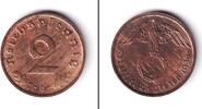Drittes Reich 2 Pfennig DEUTSCHES REICH 2 Reichspfennig (J.362) 1936 D vz-st -