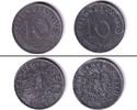 Deutschland ab 1945 10 Pfennige Lot: 2x Alliierte Besatzung 10 Reichspfennig (J.375) 1947 A+F ss+ -
