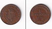 Altdeutschland 1 Pfennig Sachsen 1871 B vz -