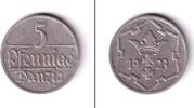 Weimarer Republik 5 Pfennig Freie Stadt DANZIG 5 Pfennige 1923 (J.D4) ss+ -