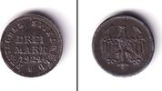 Medaillen Notgeld Token 3 Reichsmark DEUTSCHES REICH 3 Mark 1924 B (J.312) SPIELGELD f.vz selten! -