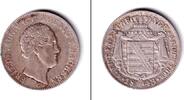Altdeutschland 1/6 Taler Sachsen 1843 G ss+ -
