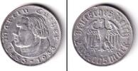 Drittes Reich 2 Reichsmark DEUTSCHES REICH 1933 A (J.352) LUTHER ss -