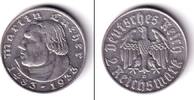 Drittes Reich 2 Reichsmark DEUTSCHES REICH 1933 D (J.352) LUTHER ss+ -