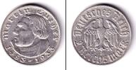 Drittes Reich 2 Reichsmark DEUTSCHES REICH 1933 J (J.352) LUTHER ss+ -