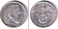 Drittes Reich 5 Mark DEUTSCHES REICH 5 Reichsmark 1936 J (J.367) ss-vz -