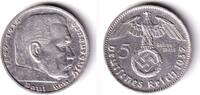 Drittes Reich 5 Mark DEUTSCHES REICH 5 Reichsmark 1937 F (J.367) ss+ -