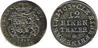 Altdeutschland 1/12 Taler Sachsen (Doppel-Groschen) 1763 IFoF f.ss/ss -