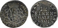Altdeutschland 1/12 Taler Sachsen (Doppel-Groschen) 1801 IEC ss+ -