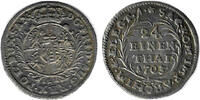 Altdeutschland 1/24 Taler Sachsen (Groschen) 1703 ILH ss+ -