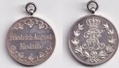Medaillen Notgeld Token Medaille SACHSEN Friedrich August III. SILBER -