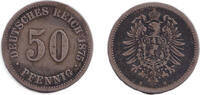 Deutsches Kaiserreich 50 Pfennige DEUTSCHES REICH 50 Pfennig 1875 B (J.7) f.ss -